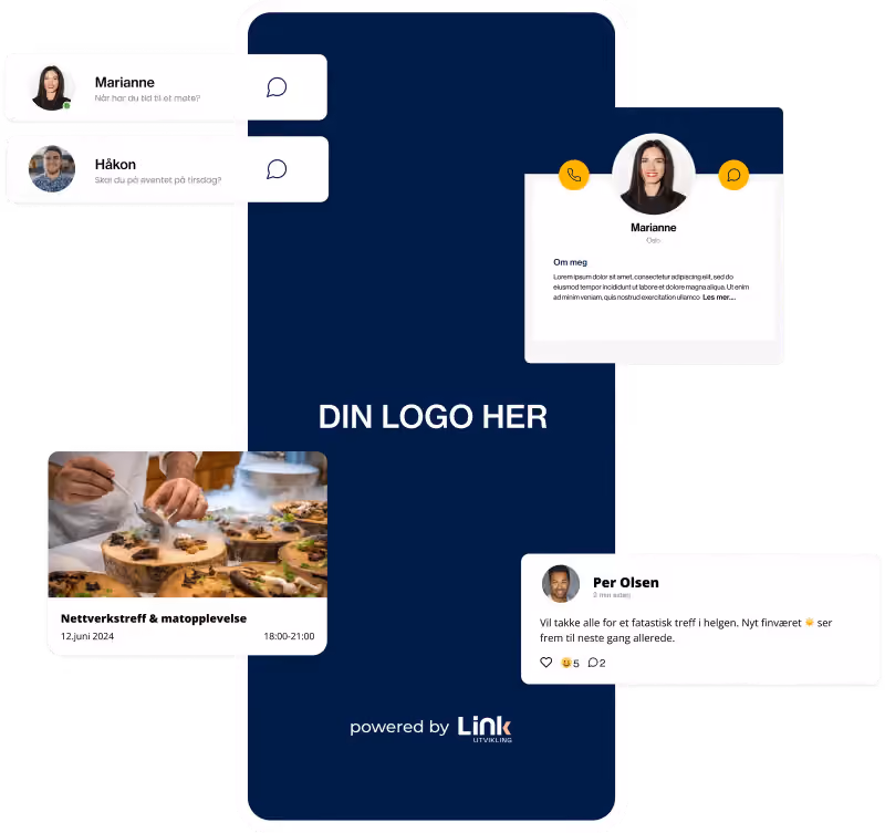 Screenshot of the LinkUp Network product