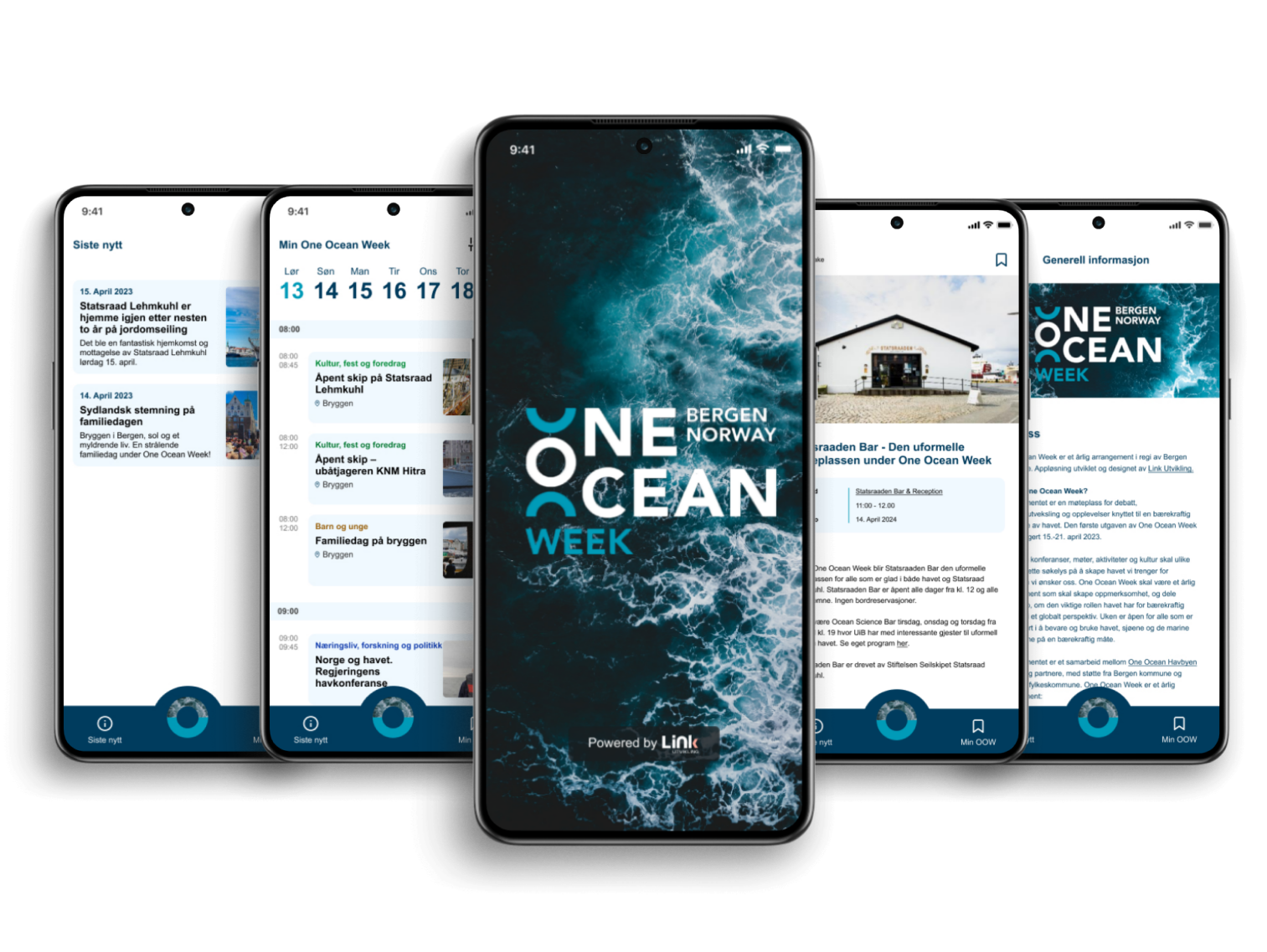 Skjermbilde fra prosjektet One Ocean Week Appen